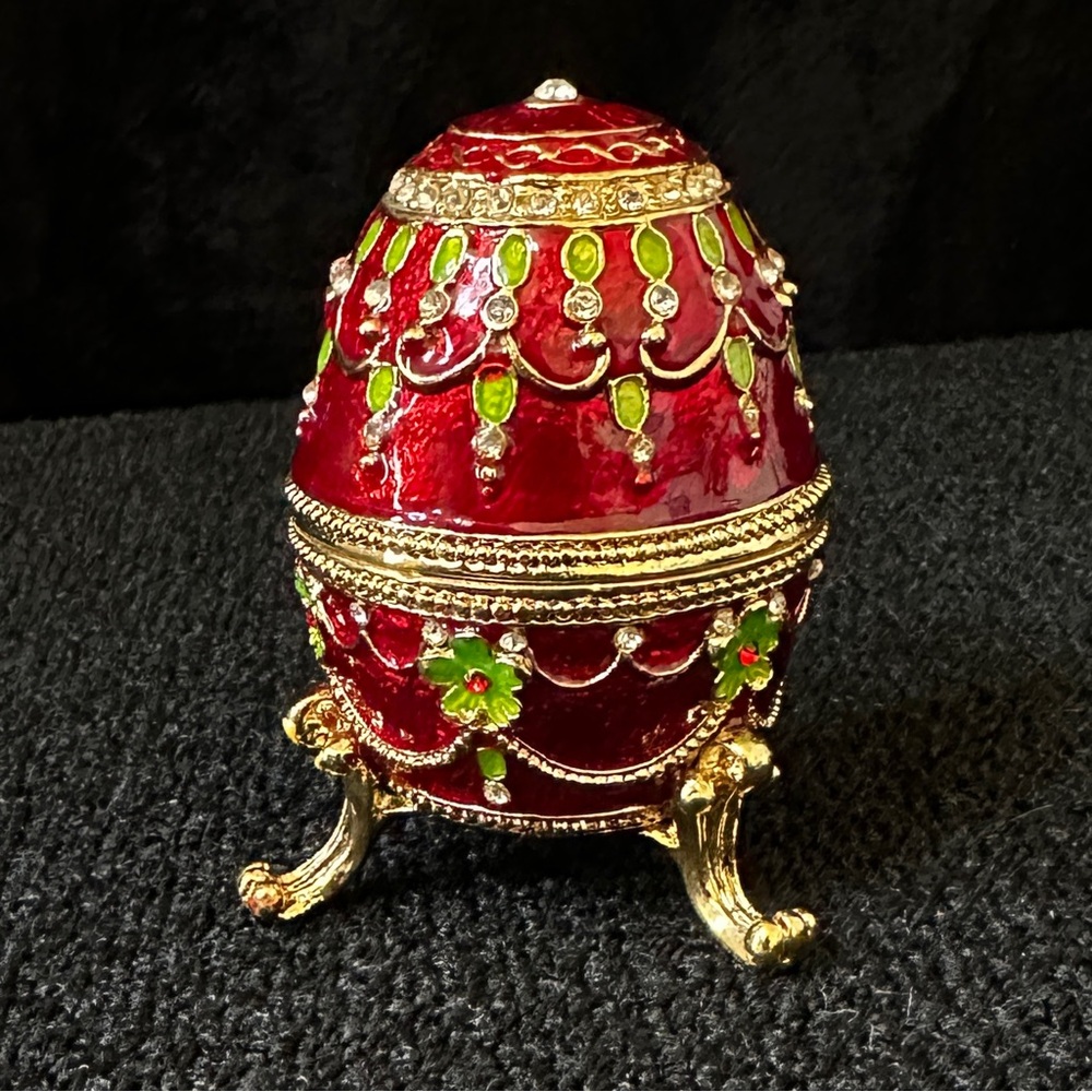 Hand Painted Enamel Decorative Egg